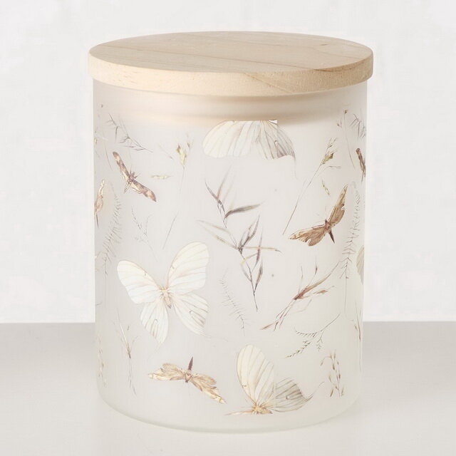 фото Boltze Стеклянная банка для хранения Мориньер 13 см белый 2032311