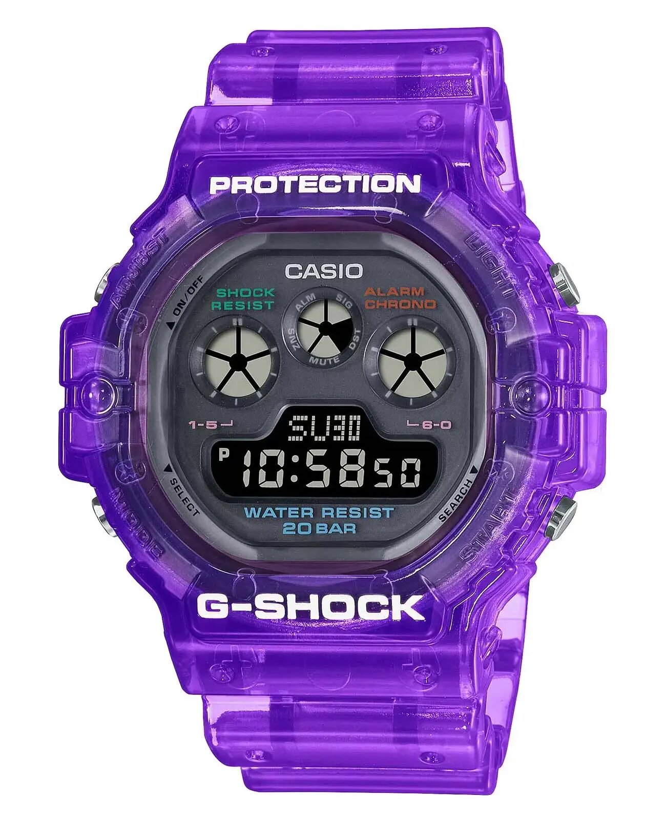 Наручные часы CASIO G-Shock Противоударные японские мужские G-Shock DW-5900JT-6 с хронографом с гарантией 