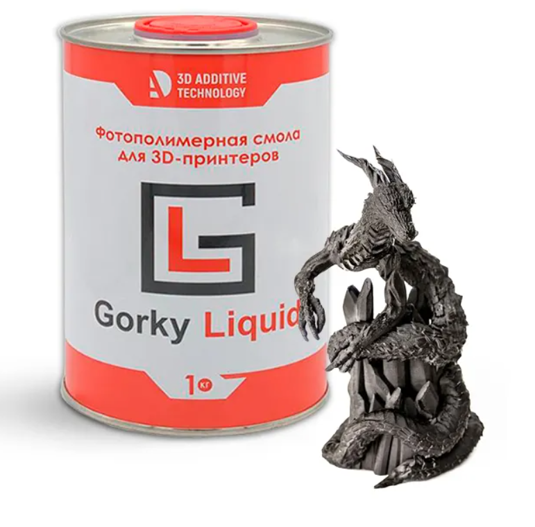 Фотополимерная смола Gorky Liquid Simple Чёрный (1000 гр)