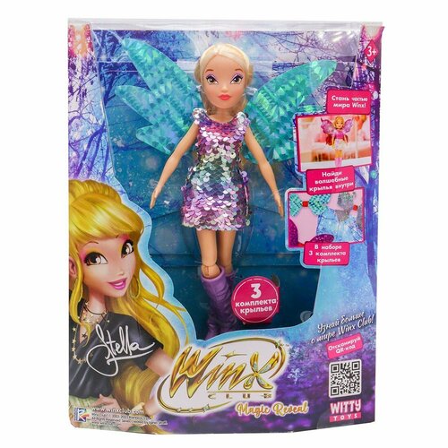 Кукла Winx Club Magic reveal Стелла с крыльями, 24 см Winx Club IW01302203 winx club большая книга магических раскрасок