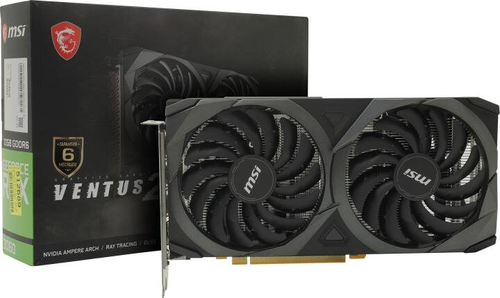 Видеокарта MSI RTX 3060 VENTUS 2X 12G 12288 МБ RET (плохая упаковка) - фото №5