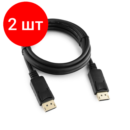 Комплект 2 штук, Кабель Cablexpert DisplayPort - DisplayPort 2 метра CC-DP3-2M