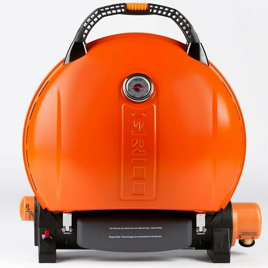 Компактный газовый гриль O-Grill 800T оранжевый + адаптер А, мощность 3.6 кВт, вес 11.7 кг