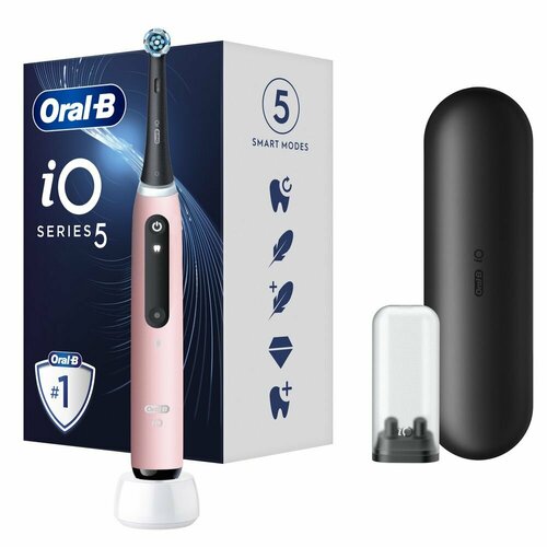 Электрическая зубная щетка Oral-B iO 5 Magnetic розовый 5 режимов насадка футляр 2077500₽