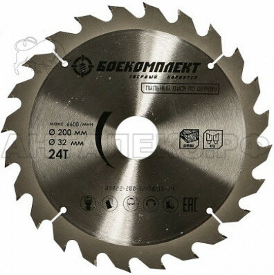 Диск пильный Боекомплект 200x32/30/16 мм, 24 зуба, для станка Sturm TS10420I