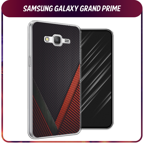 Силиконовый чехол на Samsung Galaxy Grand Prime/J2 Prime / Самсунг Галакси Grand Prime/J2 Prime Красный карбон силиконовый чехол на samsung galaxy grand prime j2 prime самсунг галакси grand prime j2 prime собачка в шапке лягушки