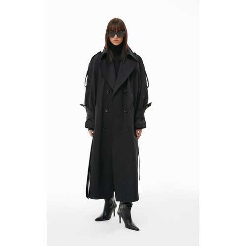 Пальто реглан 404 NOT FOUND I, размер M/L, черный inspire тренч двубортный с отлетной кокеткой кофейный