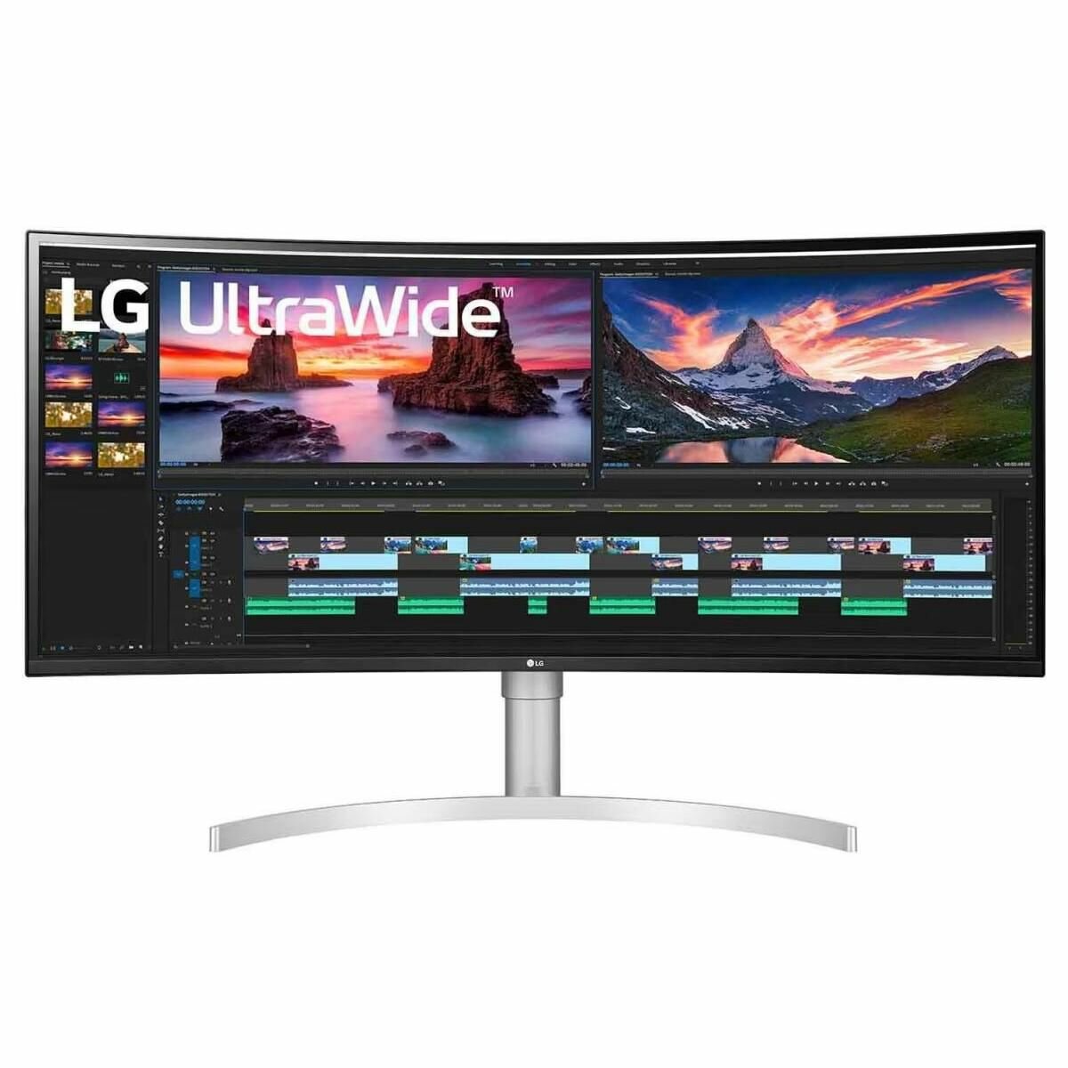 LG 38" Монитор 38WN95C-W, IPS, 3840x1600, 144 Гц, черный, белый