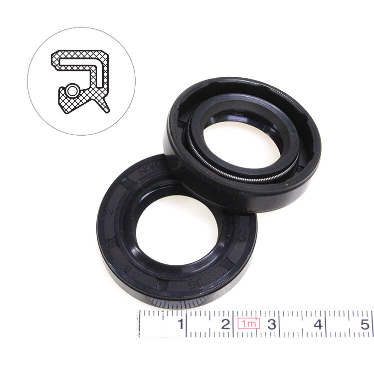 Манжета армированная (Сальник) 20х35х8 (тип 2 / TC) 70NBR (упаковка 2 шт.)