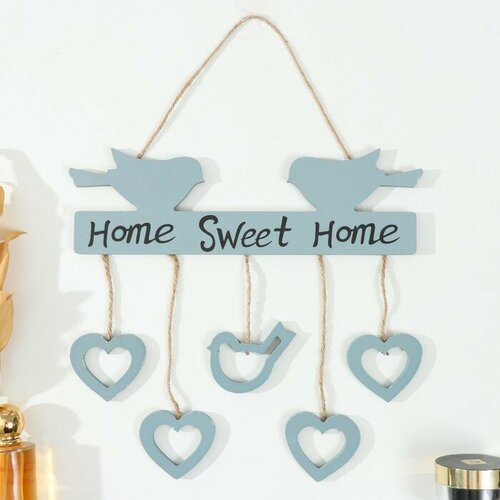 Декор настенный дерево Птицы и сердечки серый 28х1х275 см 1266₽