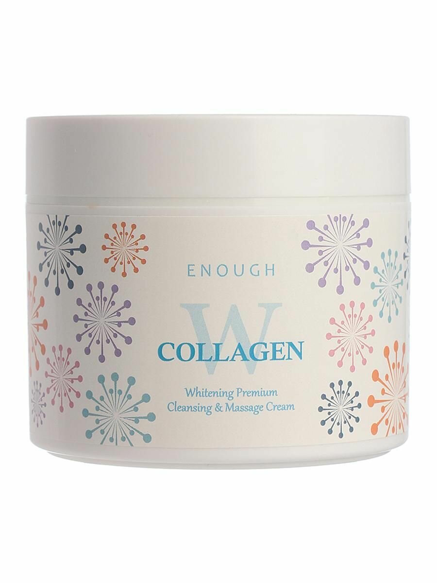 Массажный осветляющий крем с коллагеном Collagen Whitening Premium Cleansing & Massage Cream, 300 гр, ENOUGH