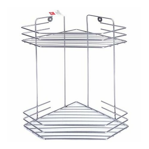 Полка угловая 2 секции хром 1255₽