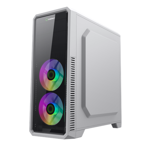 Корпус GameMax G561-F RGB White без БП (Белый Midi-Tower ATX CPU 156мм VGA 370 мм Акриловое окно 2*USB 2.0 1*USB 3.0 gen2) белый, черный, white