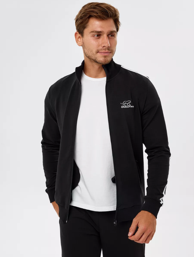 Костюм спортивный OCELOT eco Костюм спортивный с лампасами черный, размер 56, черный — фото 1