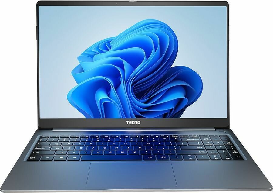Ноутбук TECNO MegaBook T1 (T15AA) 15.6" (1920х1080) IPS/Intel Core i5 12450H/16GB DDR4/512GB SSD/Intel UHD/Без ОС grey (4894947012143)