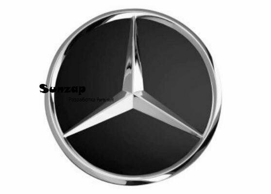 MERCEDES-BENZ B66470200 Колпачок ступицы колеса MB хром черный MERCEDES-BENZ B66470200