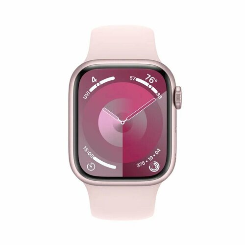 Умные часы Apple Watch Series 9 41 мм Aluminium Case GPS, Pink/Light Pink Sport Band - M/L