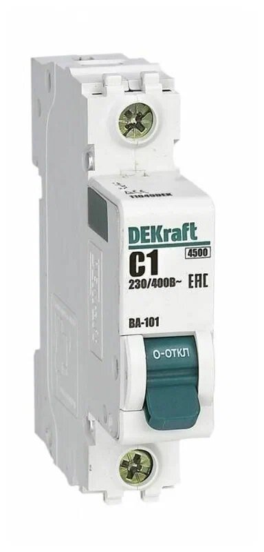 Автоматический выключатель DEKraft ВА-101 (C) 4,5kA 1 А
