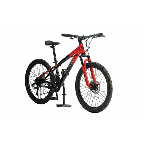Велосипед подростковый горный TIMETRY FUHSI FU610 24 рама 13 2024 года красный 15638₽