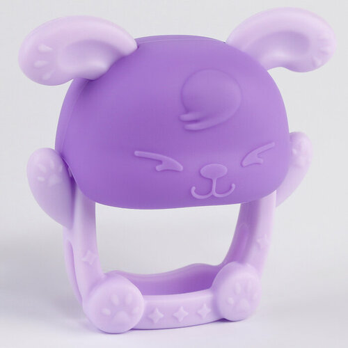 Прорезыватель силиконовый для зубов Зайка цвет фиолетовый 840₽