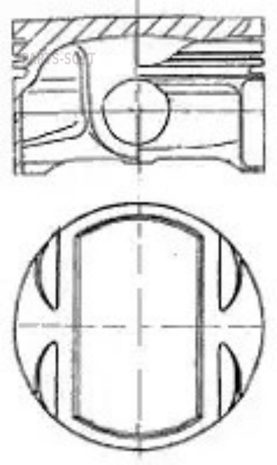 Поршнекомплект Opel X25XE/C25XE_SAAB B258 d81.6 STD Nural, 8730770000 NURAL 87-307700-00