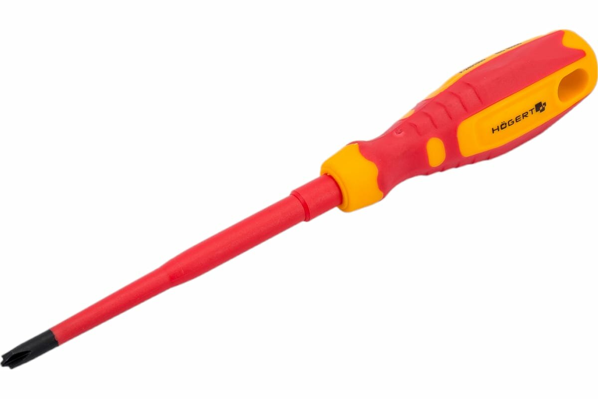 фото HOEGERT TECHNIK Отвертка изолированная крестовая для автоматов PH1/SL5, 100 мм, 1000 V,