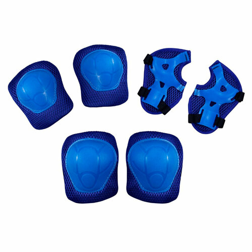 Комплект защиты Sport island для детей, размер S, синий цвет, 6 в 1 комплект для тактических тренировок на открытом воздухе наколенники и защита для локтя