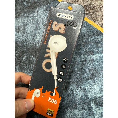 Проводные наушники капельки с микрофоном Jooying E06 98 Дцб 130см 32 Ом разъем 35мм для старых телефонов магнитолы радио MP3-плеера VR- 588₽