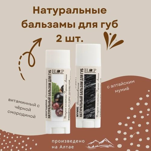 Натуральный бальзам для губ смородина и мумие 499₽