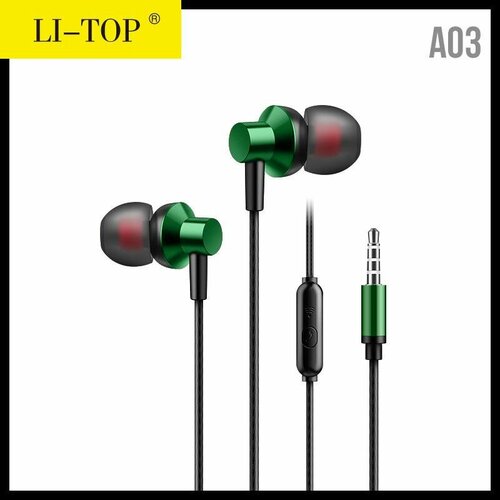 Проводные наушникизеленого цветаSuperbassXiaomi-Samsung-HONOR 29900₽