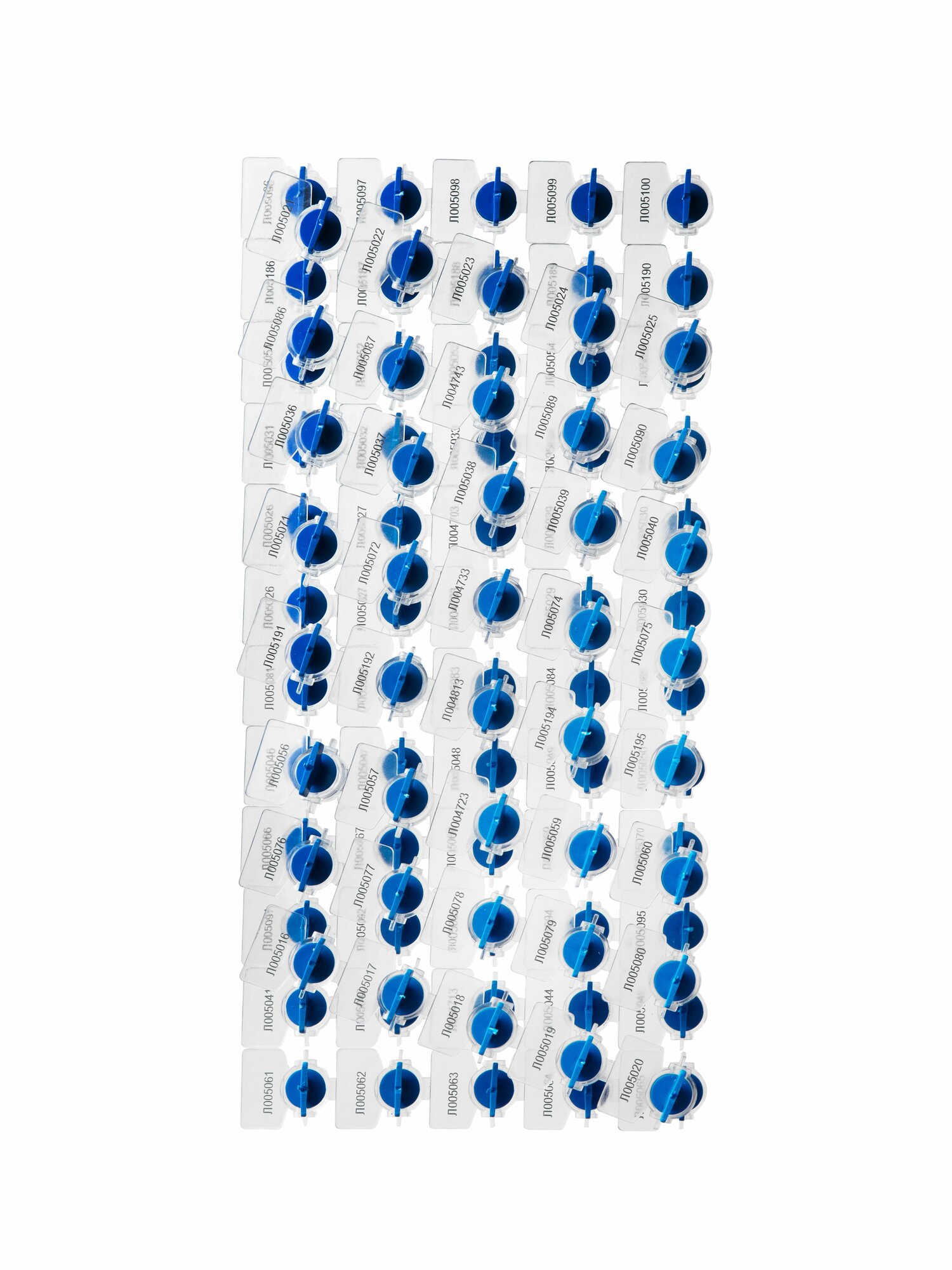 Пломба пластиковая роторная для счетчиков света и воды рх-3, синяя (упаковка 100 штук)