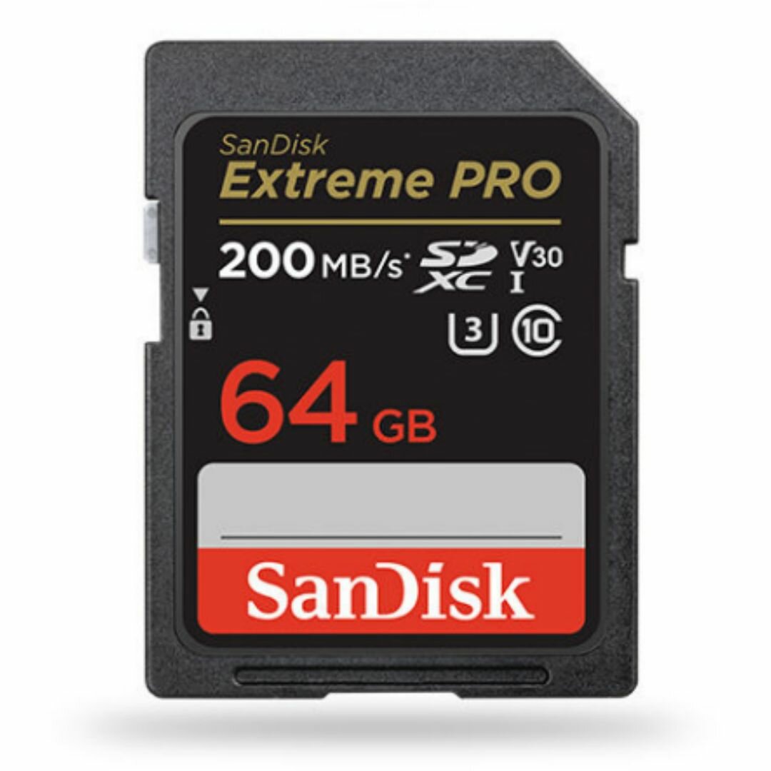 SanDisk Карта памяти Extreme PRO 64 ГБ SD
