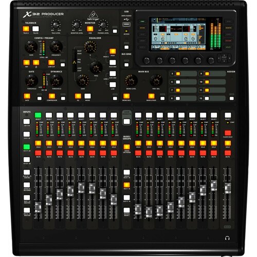 Behringer X32 PRODUCER - Цифровой микшер, 32 вх+8 возвратов, 17 фейдеров, 22 аналоговых вх/14 вых