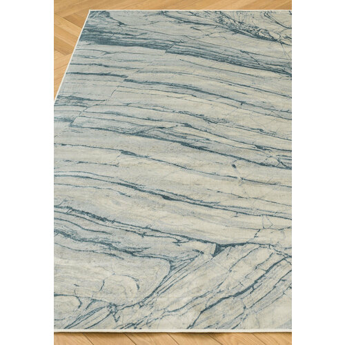 Ковер на пол 1,6 на 2,3 м в спальню, гостиную, голубой Kerman DK3194-D22