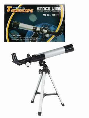 Набор Домашний планетарий, телескоп, 5 предм, алюм, серебрист. Наша Игрушка 40F400