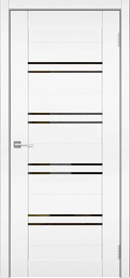 фото Межкомнатная дверь с зеркалами "Оникс" Комплект с погонажем, полотно 2000*700*38мм покрытие эмалекс цвет белый.