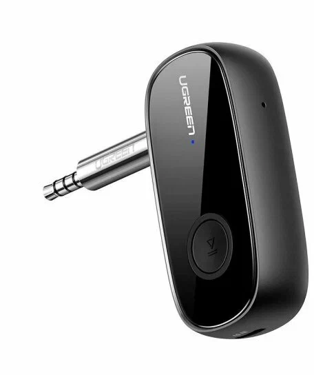 Адаптер UGREEN CM279 (70304) Bluetooth 5.0 Receiver Audio Adapter APTX с микрофоном. Цвет: черный