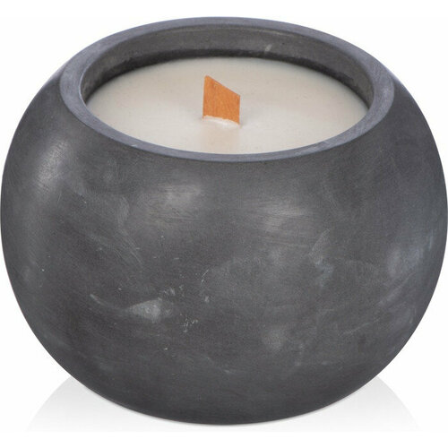 Круглая свечка в бетоне KIANA, фитиль дерево, spices