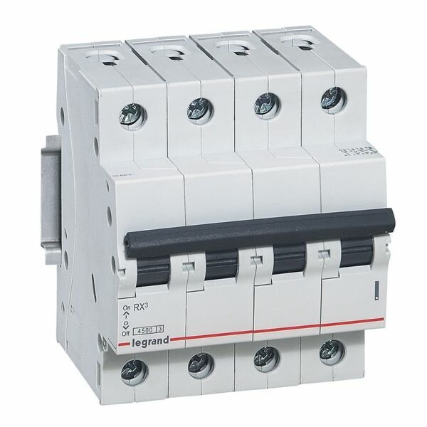 Автоматический выключатель RX3 4,5кА 16А 4П тип C. Legrand