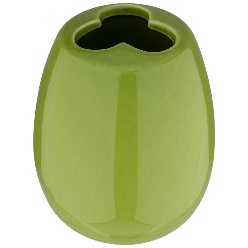 Держатель для зубных щеток "Лайм", керамика, размер 7,5х7,5х9 см, цвет зеленый