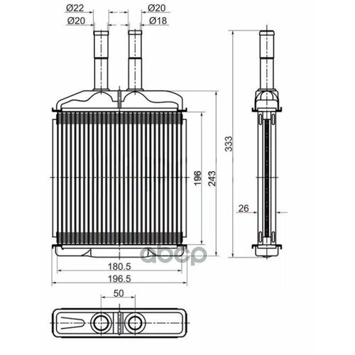 Радиатор Отопителя Салона Tg-Rih001796327370 TiGuar Chevrolet Epica 06- Ti-Guar арт TGRIH0017 4930₽