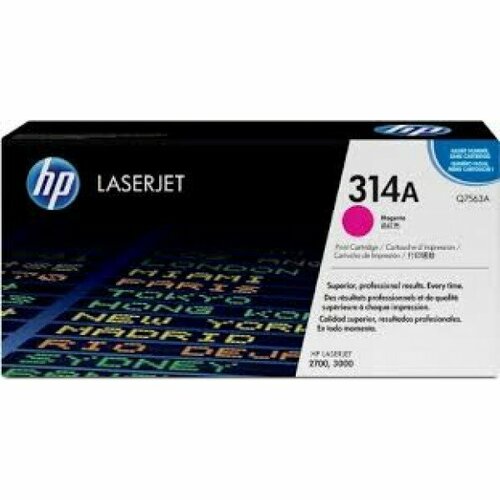 Q7563A HP 314A Картридж для HP Color LaserJet 2700/2700n/3000n/3000dn/3000dtn Magenta (3500 стр.) картридж hp q7563a 3500 стр пурпурный