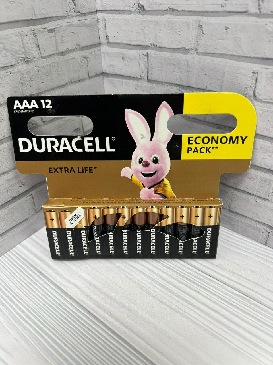 Батарейка Duracell Extra Life ААА 12 элемент питания пальчиковые упаковка 12 шт.