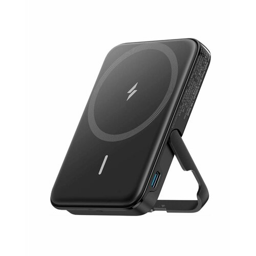 Внешний аккумулятор Anker MagGo Power Bank 5000 mAh Magnetic with holder magsafe A1618 черный 3990₽