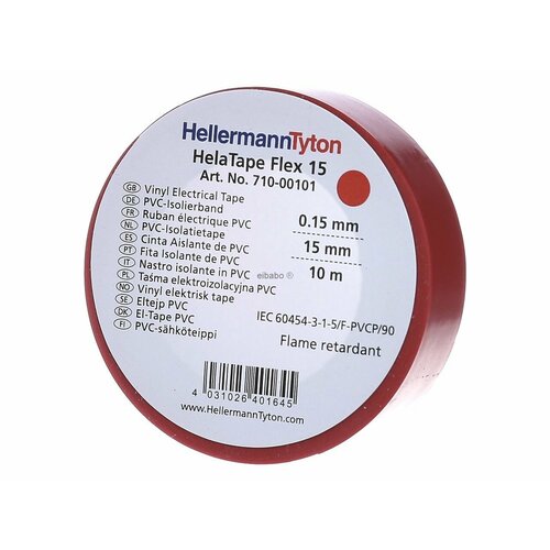 Скотч 10м 15мм красный Flex 15-RD15x10m – Hellermann Tyton – 710-00101 – 4031026401645