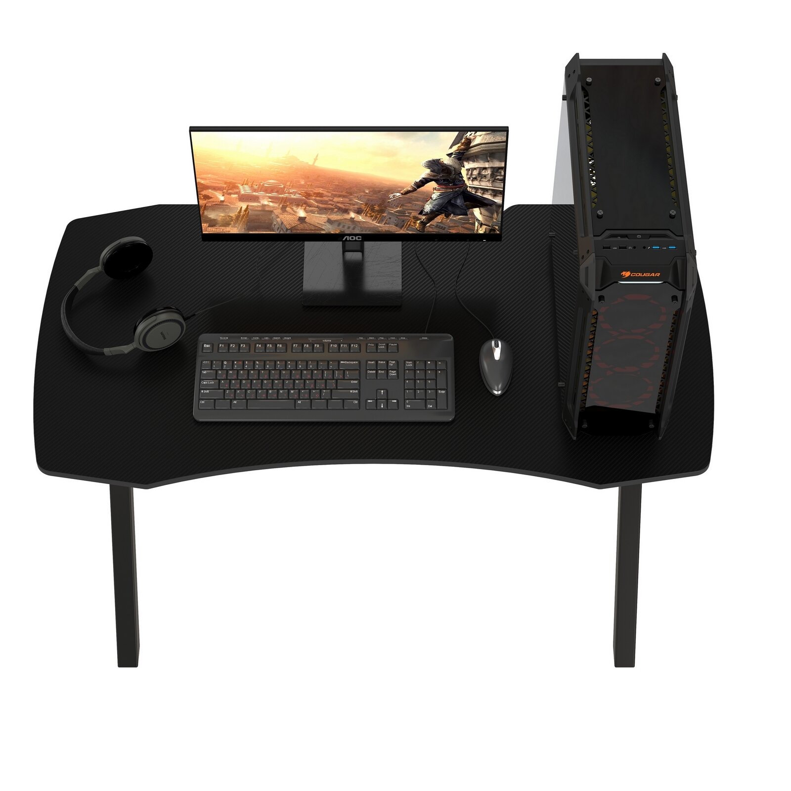 Игровой стол Мебель--24 GT-2310 цвет черный, ШхГхВ 120х60х73 см, столешница МДФ 15 мм — фото 1