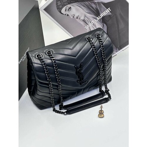 Сумка кросс-боди Saint Laurent Loulou Medium LoulouMediumчёрнаясчёрным, фактура матовая, стеганая, черный