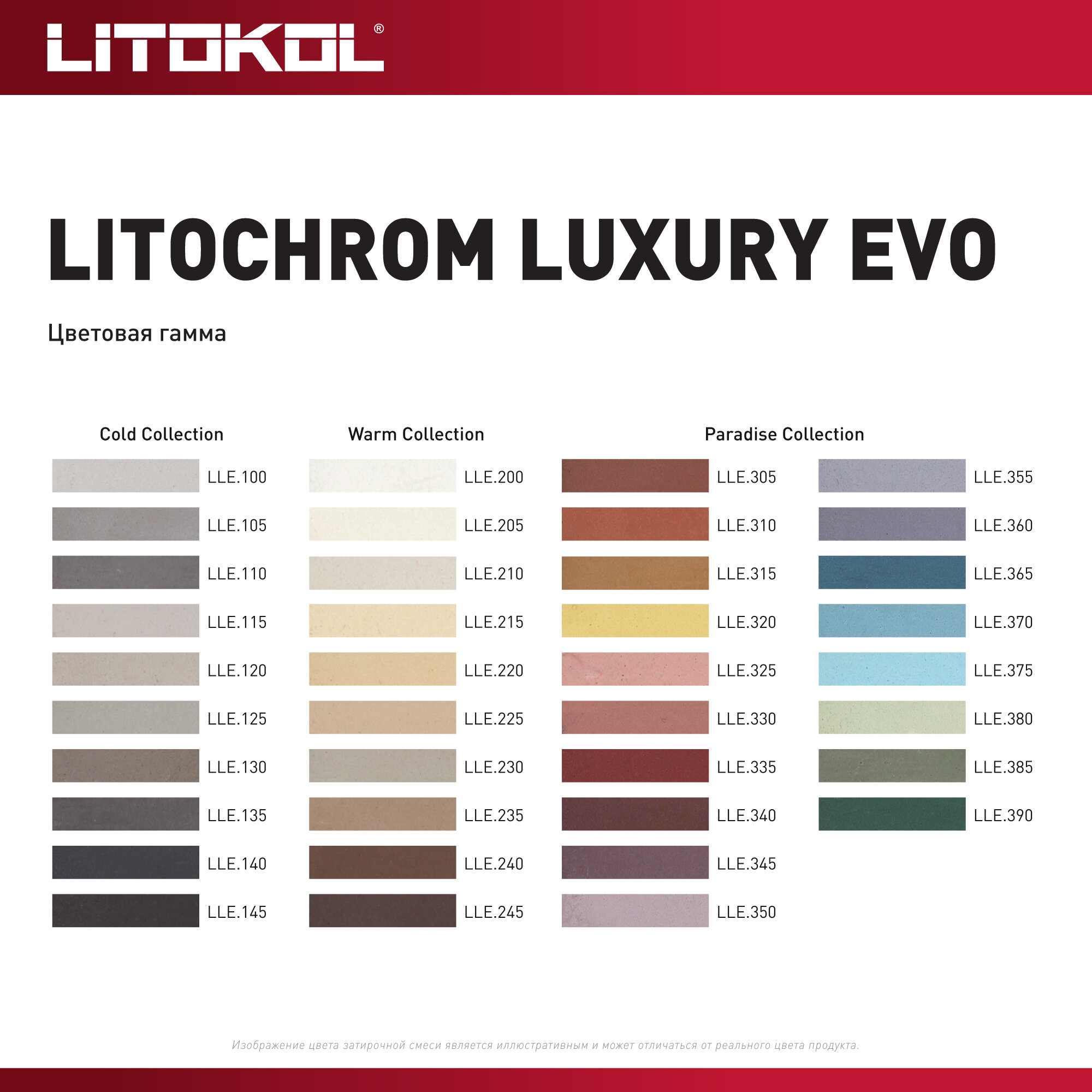 Затирка цементная LITOKOL LITOCHROM LUXURY EVO LLE 145, цвет черный уголь, 2 кг