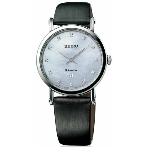 Наручные часы SEIKO SXB433P2, черный наручные часы кварцевые корпус пластик ремешок резина бесшумный механизм синий