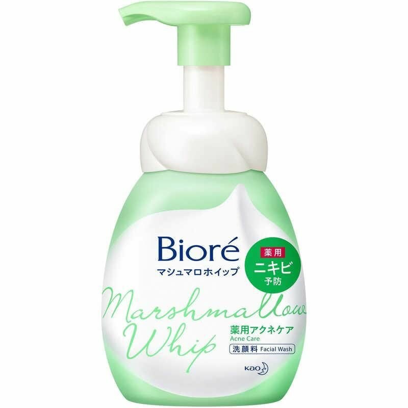 KAO Мусс очищающий средство для умывания против акне Biore Marshmallow Whip с освежающим цветочным ароматом, 150мл